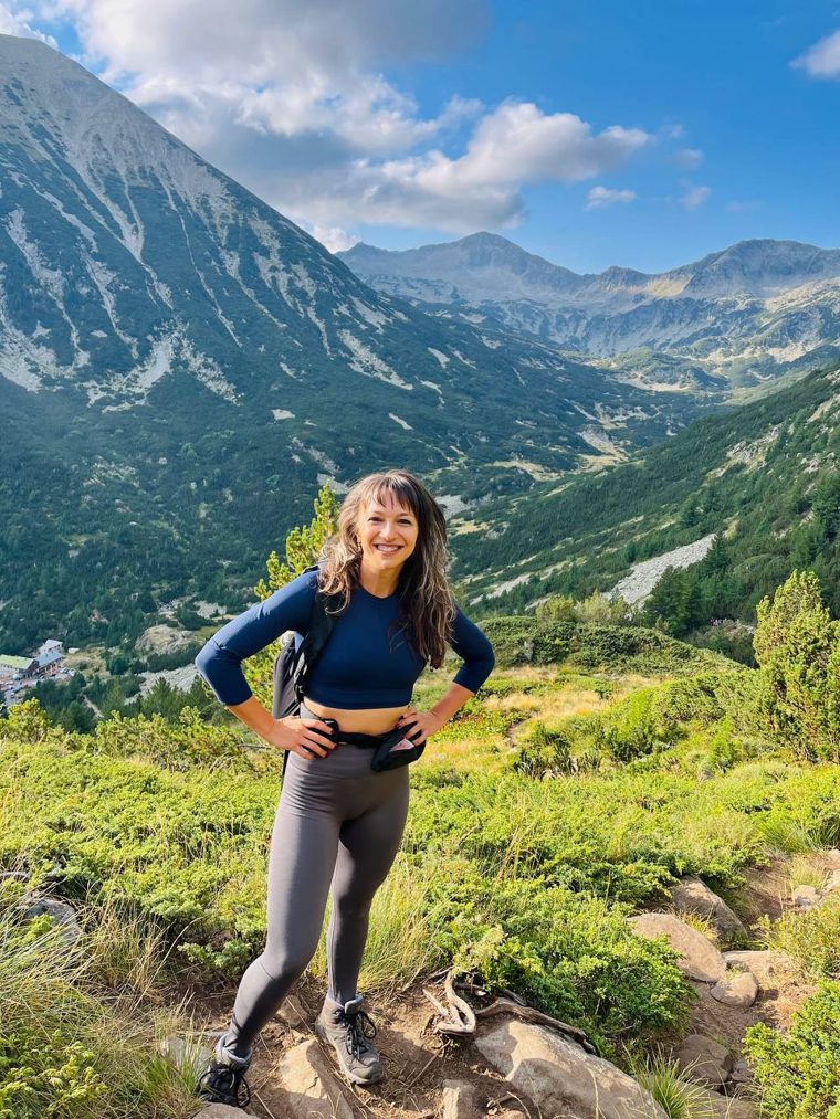 Marchela hiking in the mountains